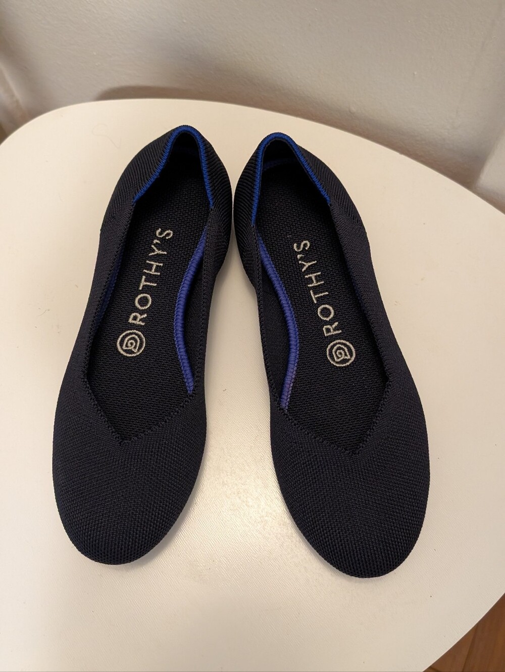 Rothys The Flat Rounded Navy 6.5 Women's Shoe